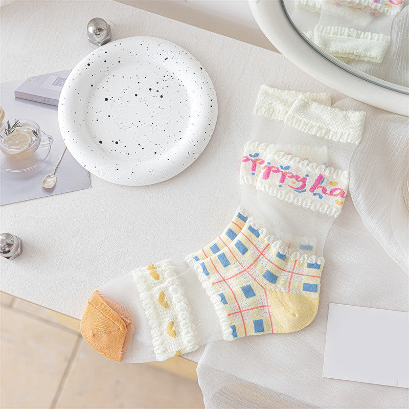 Girl Wind Glass Silk Pile Socks