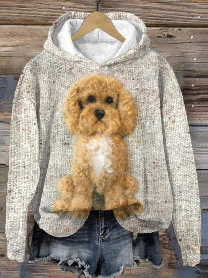 Digital Printing Men's Hoodie Heartbeat Pattern Hooded Sweater