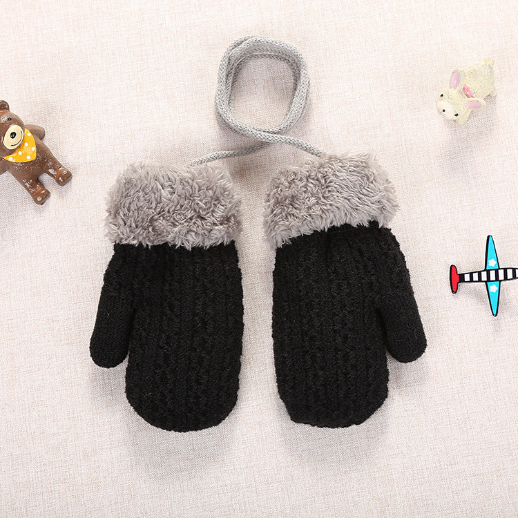 Double-layer Knitted Drop-resistant Velvet Gloves