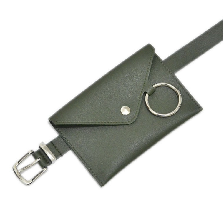 Fanny Pack Women Belt Bag Leather Waist Bag Fashion Women's Pure Color Ring PU Messenger Shoulder Chest pochete homem C25