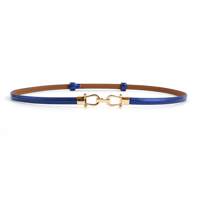 Leather adjustment to buckle belt