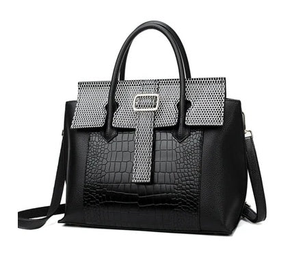 One Shoulder Diagonal Tote Bag Snake Print Women's Bag