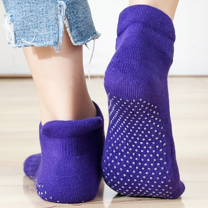 Women's combed cotton all-inclusive round head yoga socks