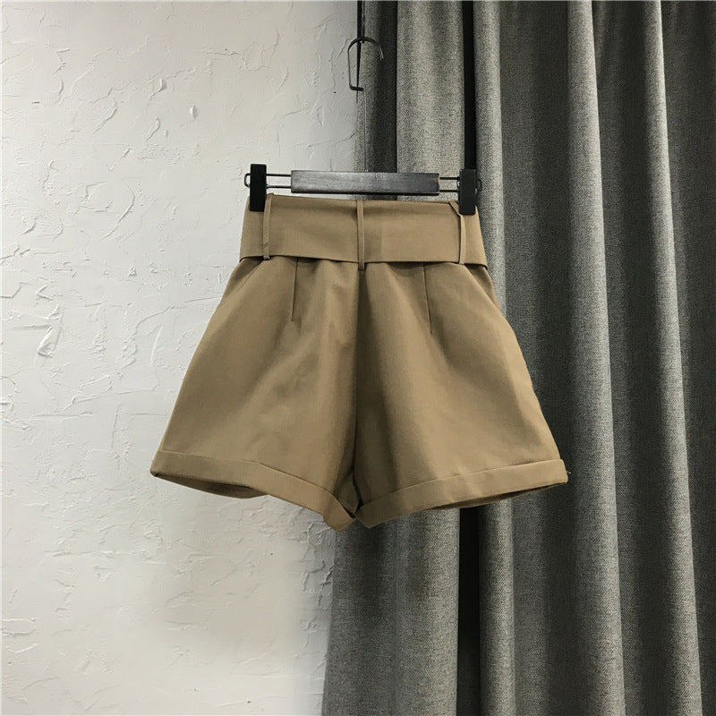 Suit wide leg shorts