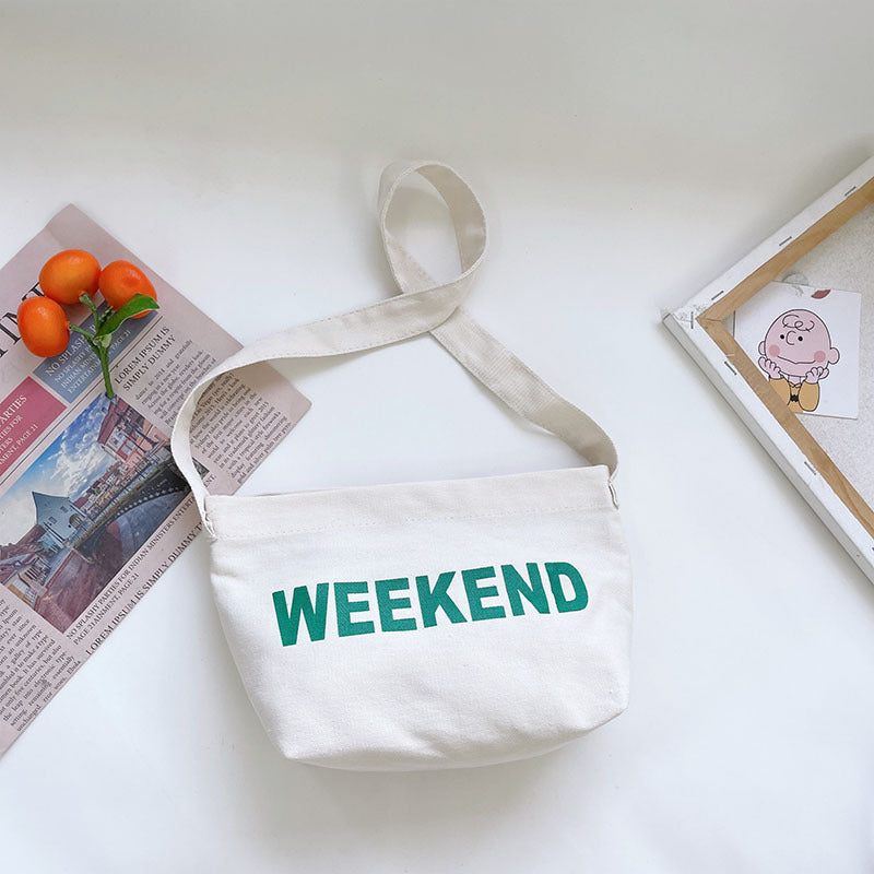 Crossbody Accessories English Letters Cloth Bag