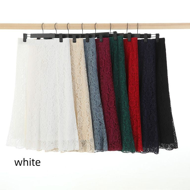 Vintage Lace Fishtail Sheath Skirt