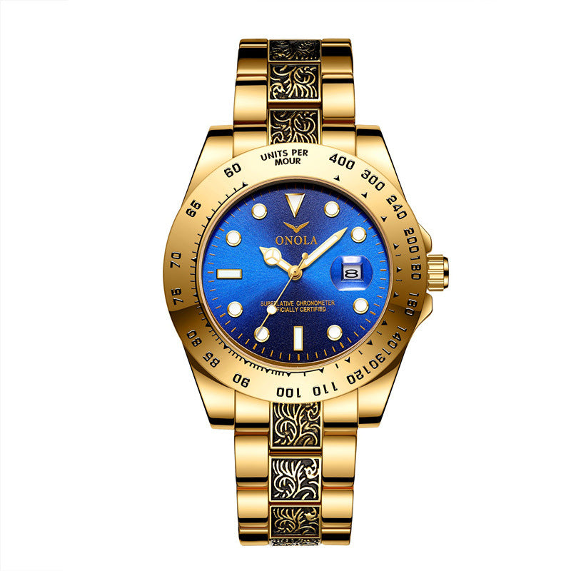 Men's steel band quartz watch