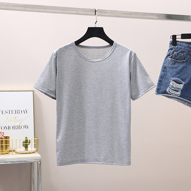 Pure White T Loose Casual Short Sleeve