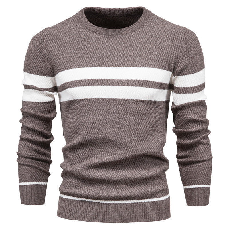 Men's Pullover Multi-color Round Neck Men's European-style Plus Size Sweater