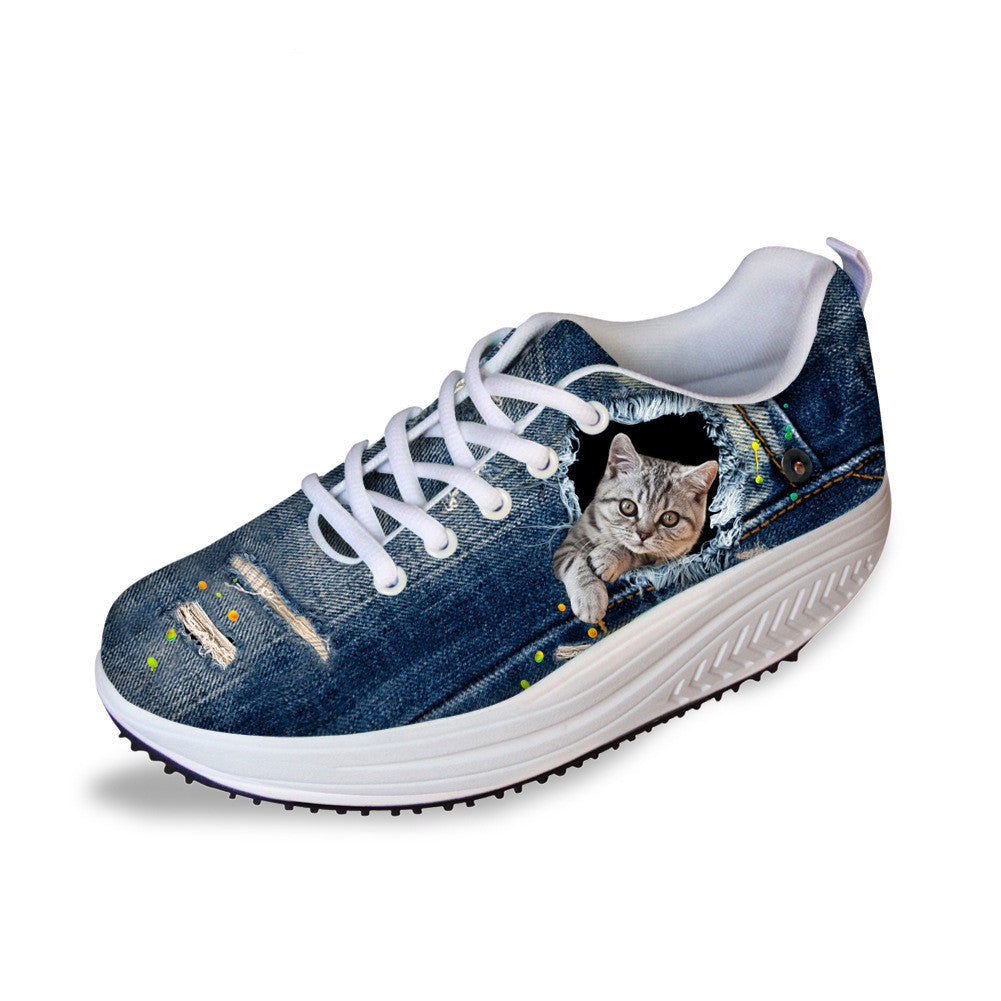 New mesh breathable women's sports shoes