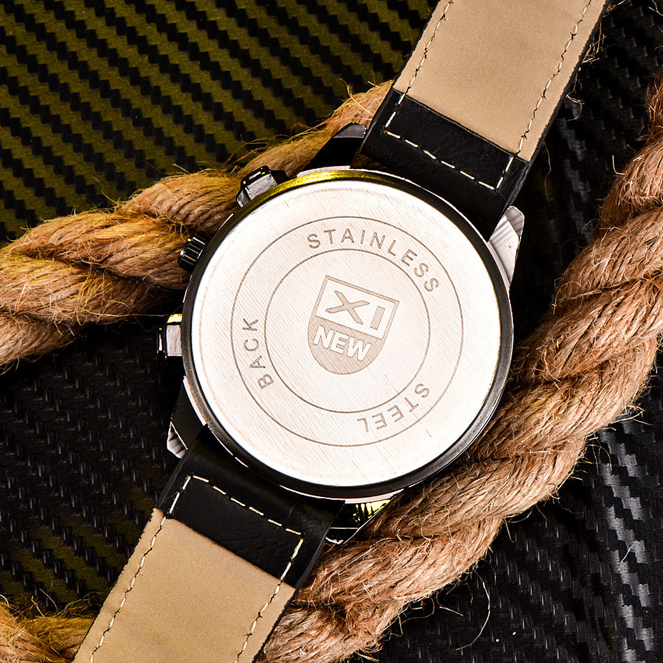 Men's large quartz watch