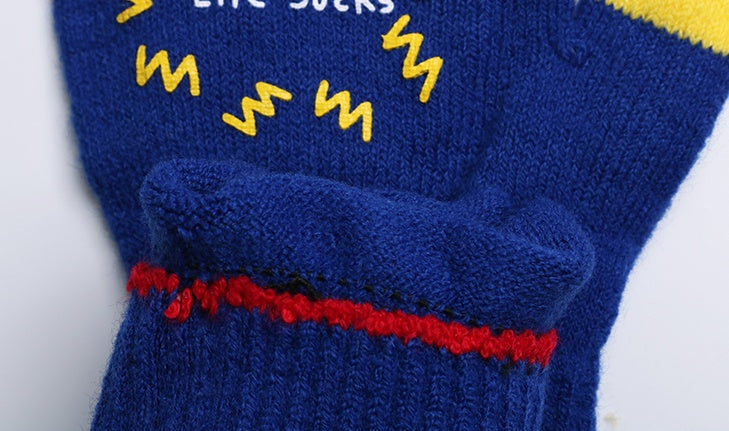 Cute face gloves