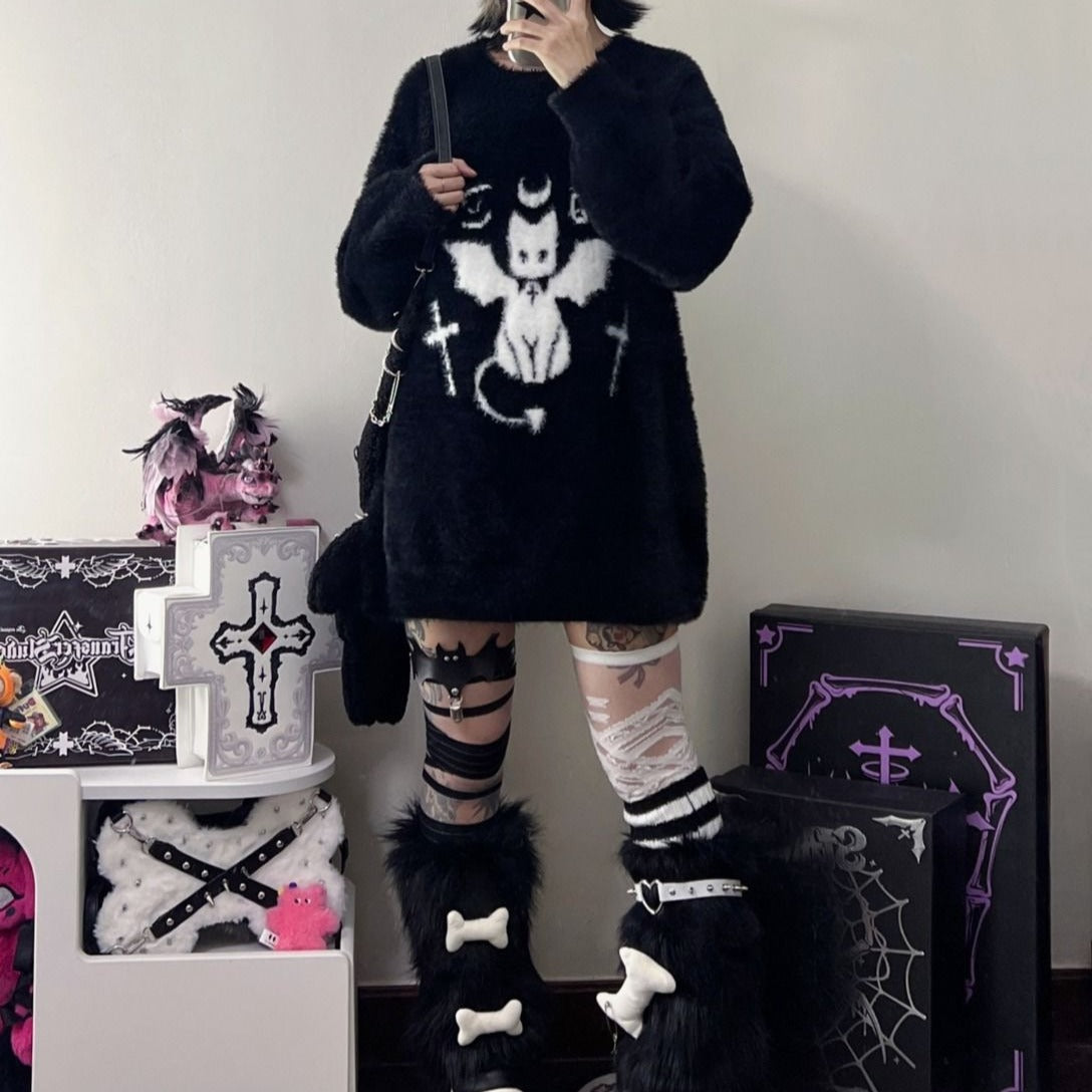 Soft Glutinous Mid-length Sweater Women