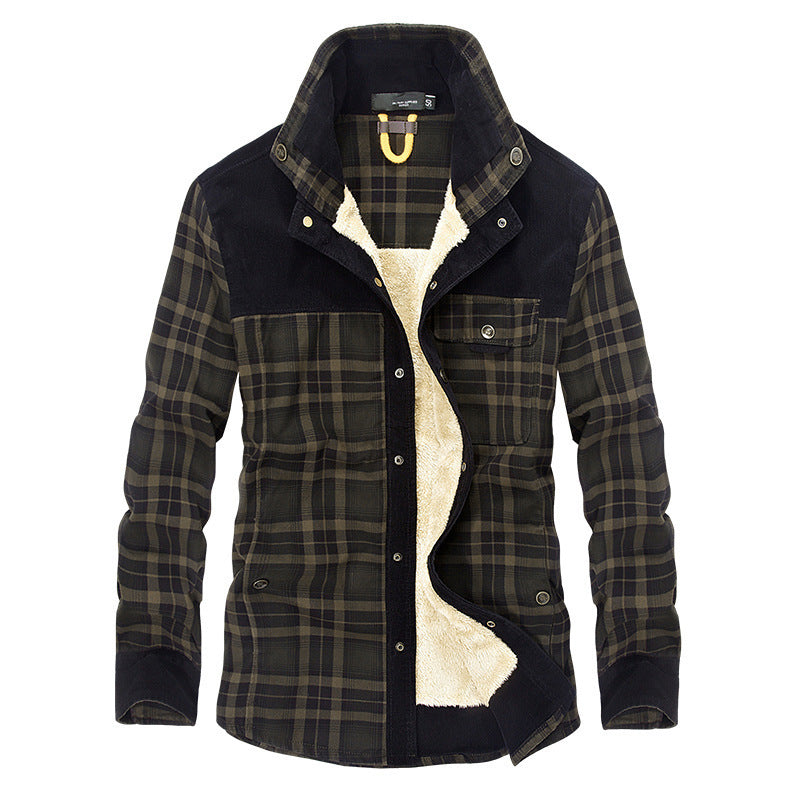 Business Casual Fashion Cotton Shirt Coat Male