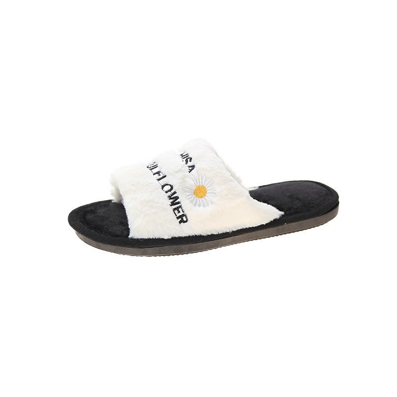 Casual home plush platform slippers