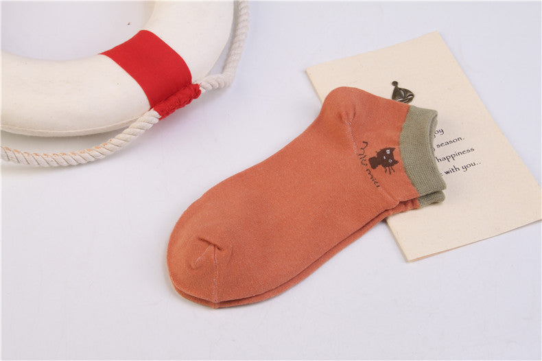 Summer CAT Warm Comfortable Cotton Girl Women's Socks Ankle Low Female