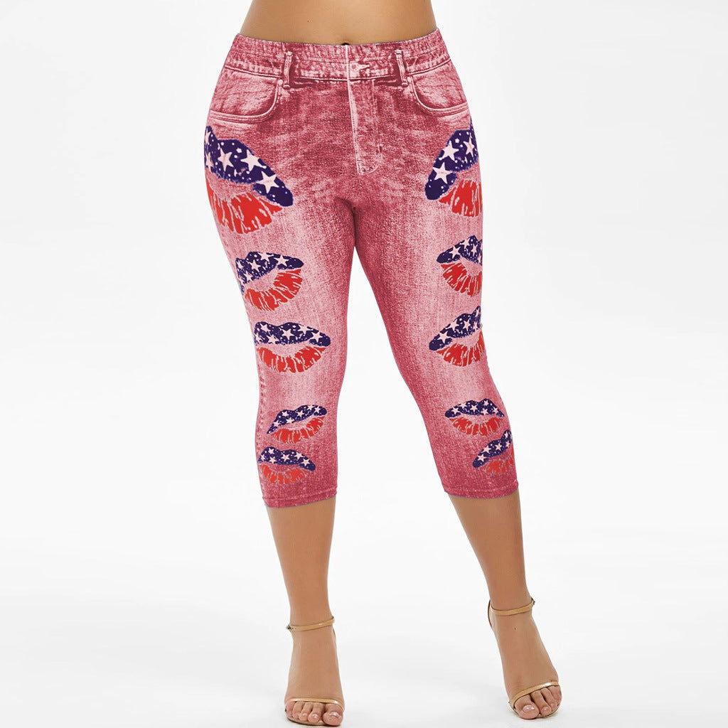 Digital positioning print pants
