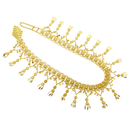 Shiny Flower Pendant on Waist Chain