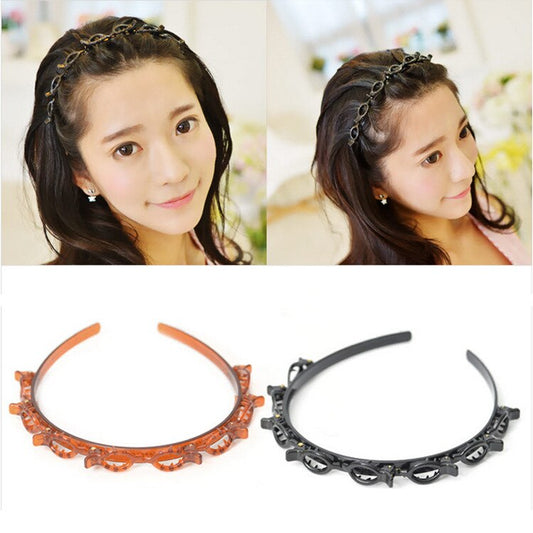 Multilayer hollow woven headband