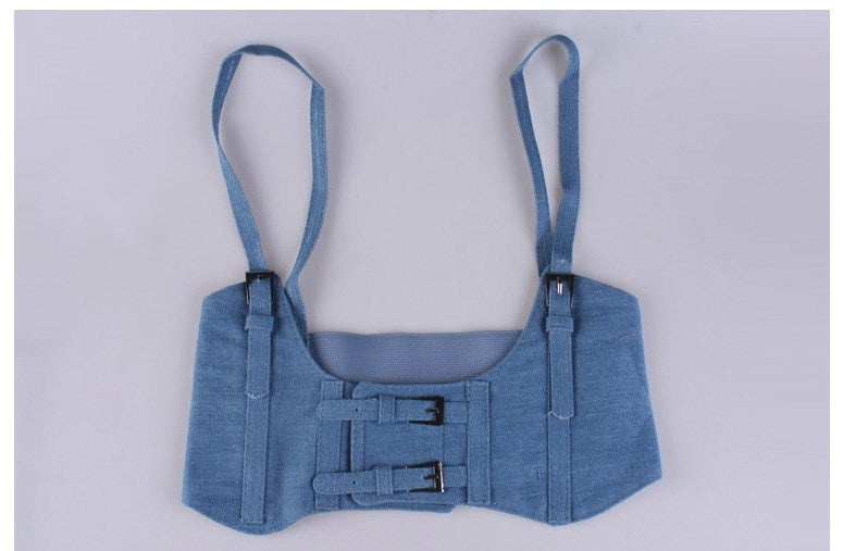 Women's sling, extra-wide belt, waistcoat style elastic elastic strap waist seal