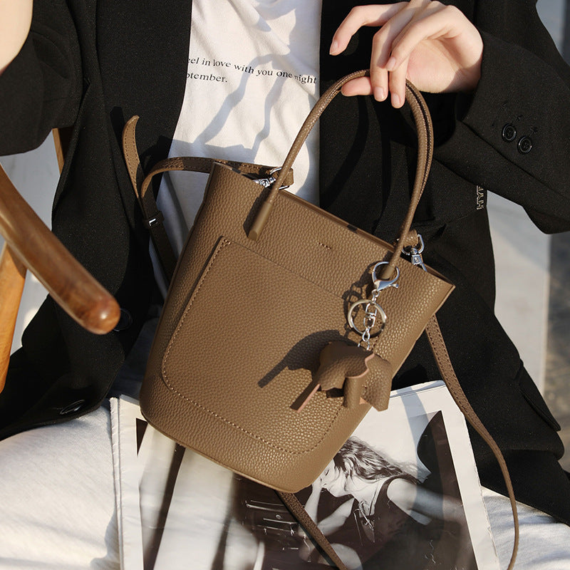 Cowhide Niche Design High-end Small Handbag Women