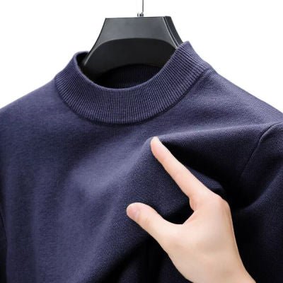 Half Turtleneck Thermal Young And Middle-aged Casual Solid Color Sweater