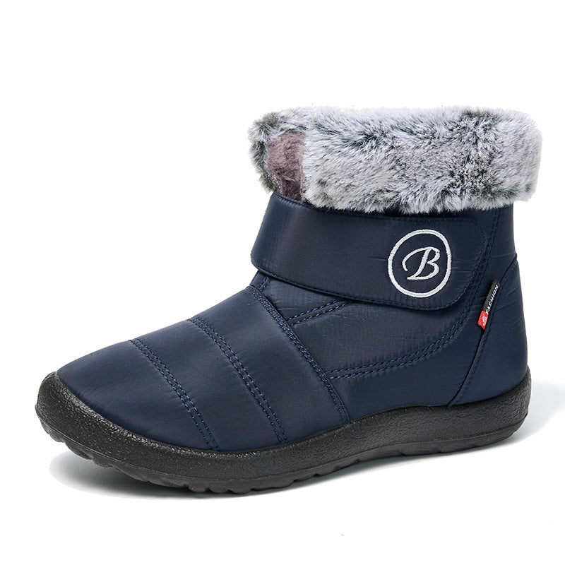 Women's High Cotton-padded Shoes Cold-proof Warm With Velvet
