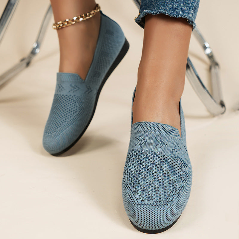 Women's Plus Size Round Toe Flat Bottom Casual Shoes