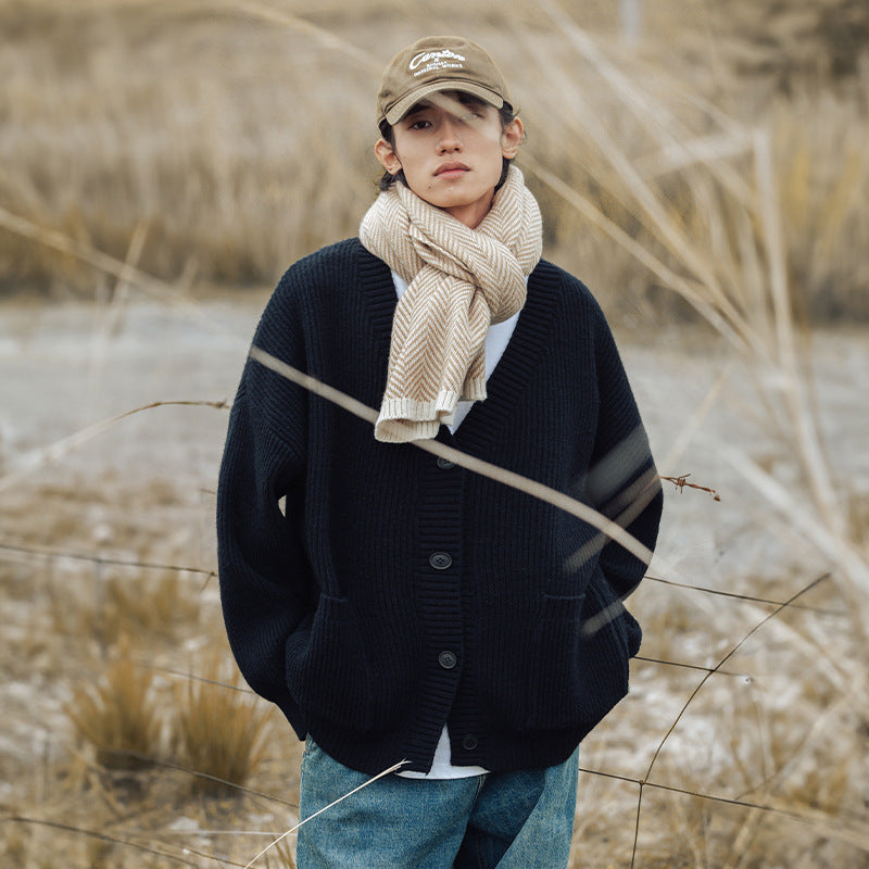 Men's Fashion Loose Chic Knitted Jacket