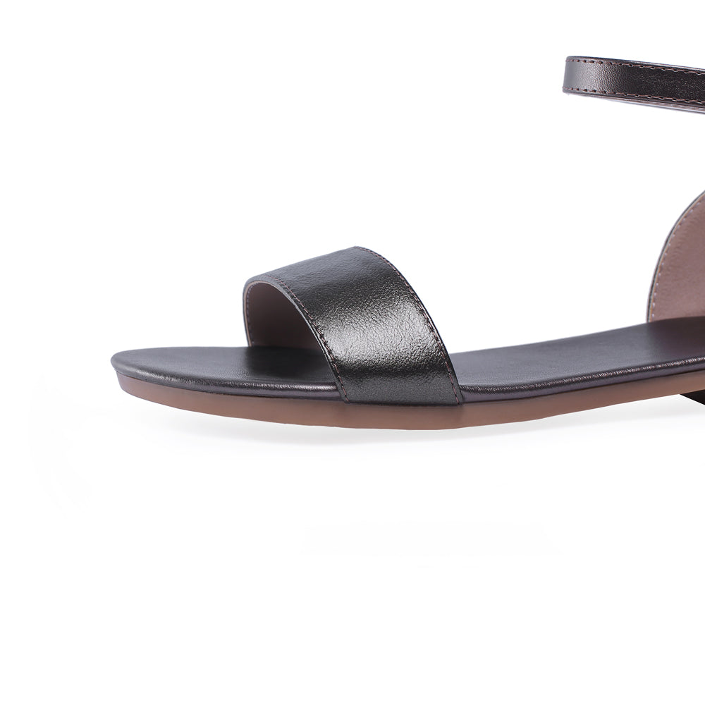 Flat Sandals Women's Leather Non-slip Soft Sole Word Belt