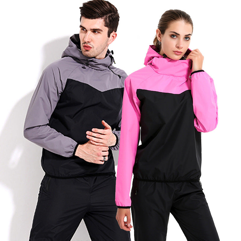 Sweat Suit Plus Inner Net Sportswear Fitness Running Sweat Two-piece Set