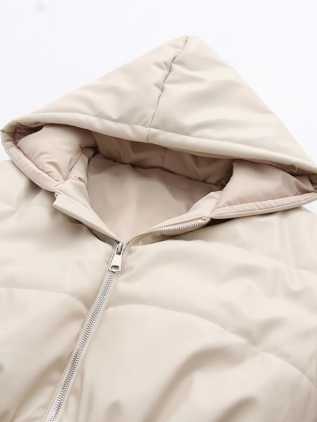 Hooded Zipper Warm Short Padded Coat