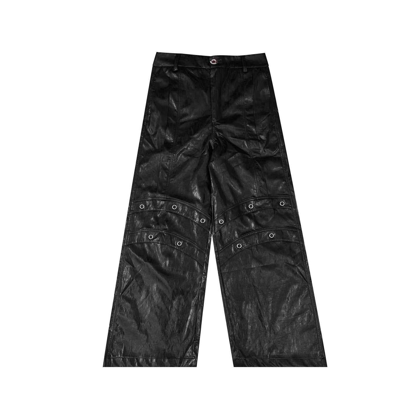 Niche Heavy Industry Paint Metal Ring Design Leather Coat Suit