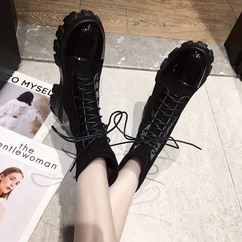New Thick-soled Increased Short Spring and Autumn Martin Boots