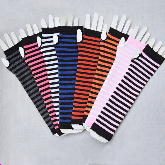 Cute knitted fingerless half finger gloves