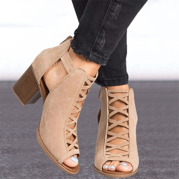 European and American fish mouth sandals