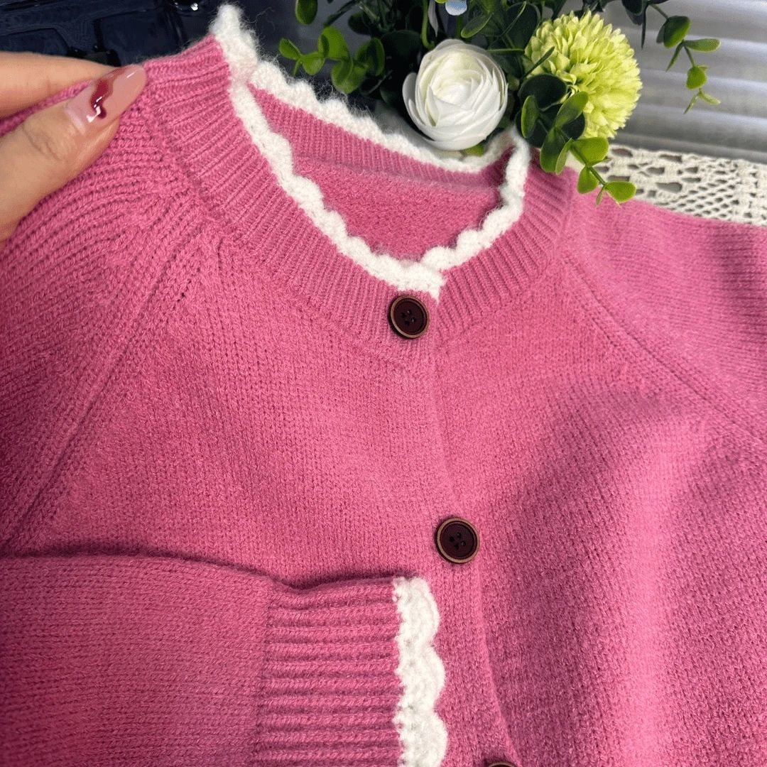 Women's Fashion Coat With A Crew Neck