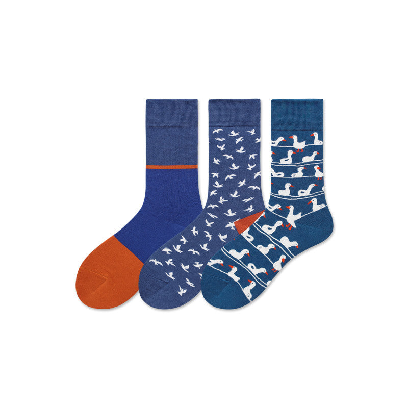 Spring And Summer Socks Trend Skateboarding Socks Cotton Stockings College Style Cotton Striped Socks