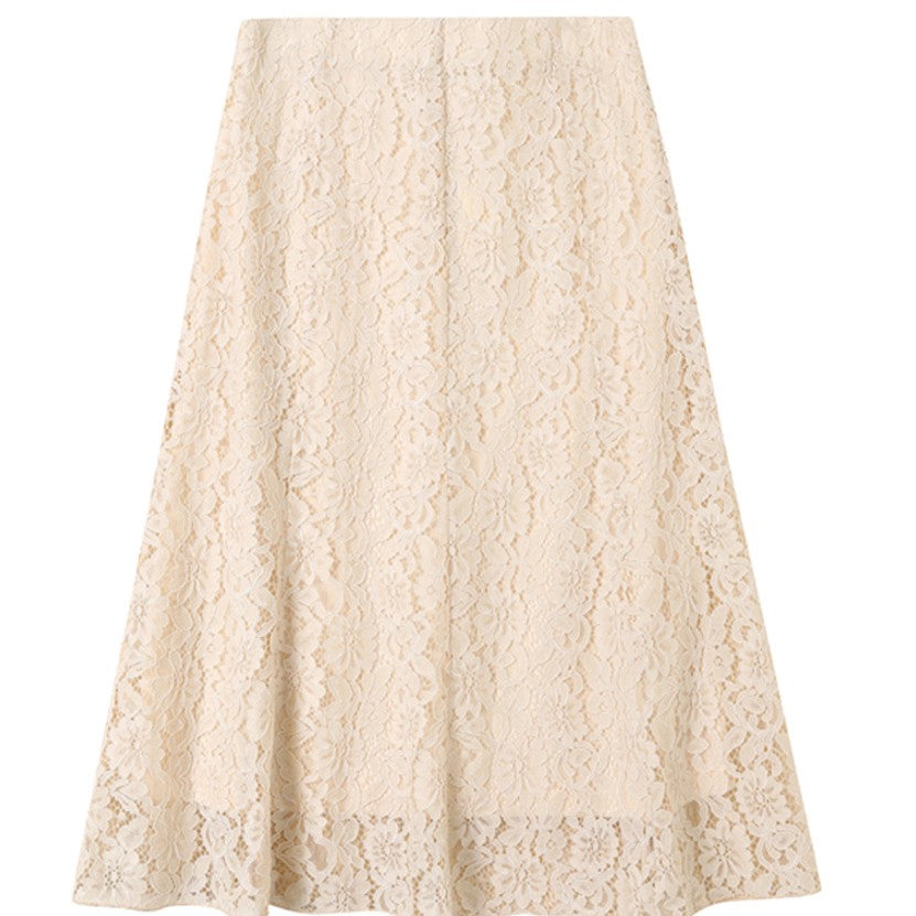 Vintage Lace Fishtail Sheath Skirt