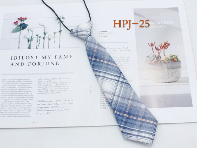 Japanese College Jk Plaid Tie Free Style