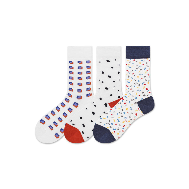Spring And Summer Socks Trend Skateboarding Socks Cotton Stockings College Style Cotton Striped Socks