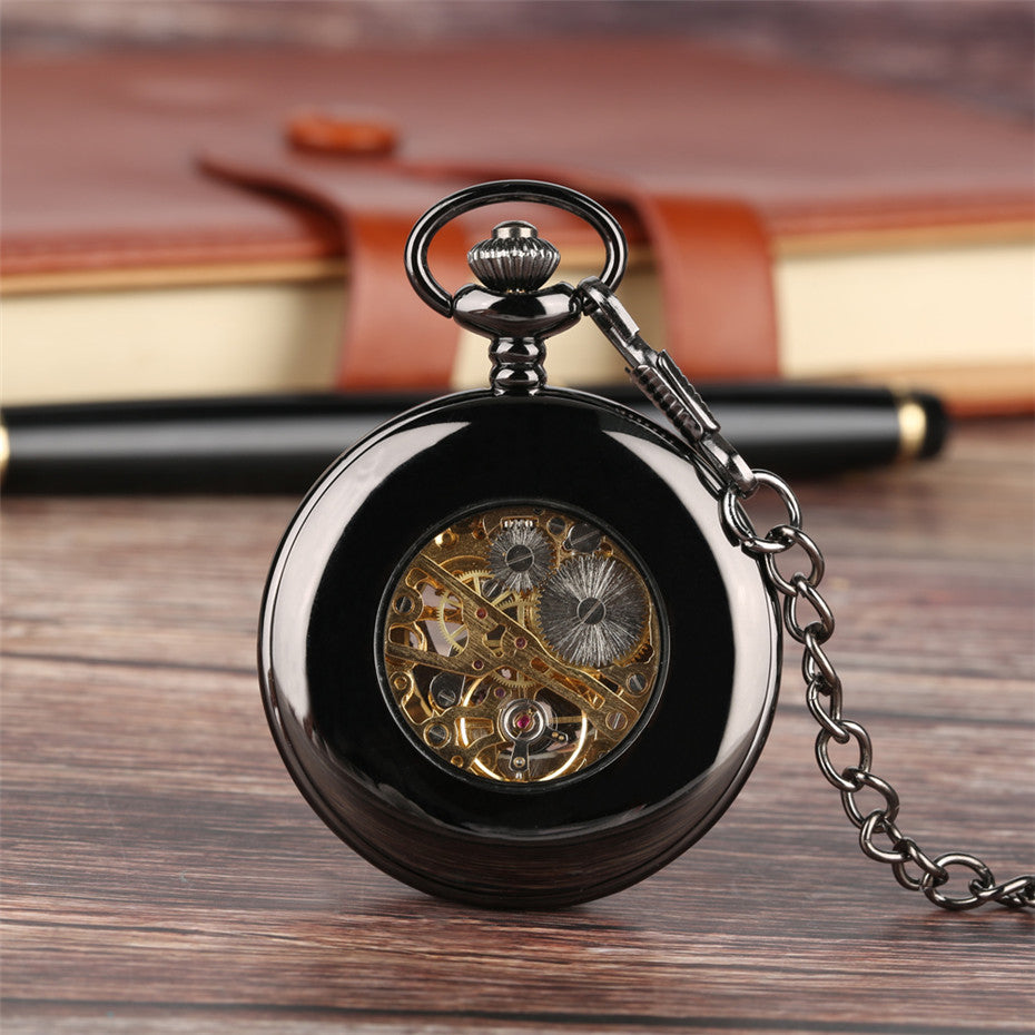 Hollow hollow mechanical pocket watch