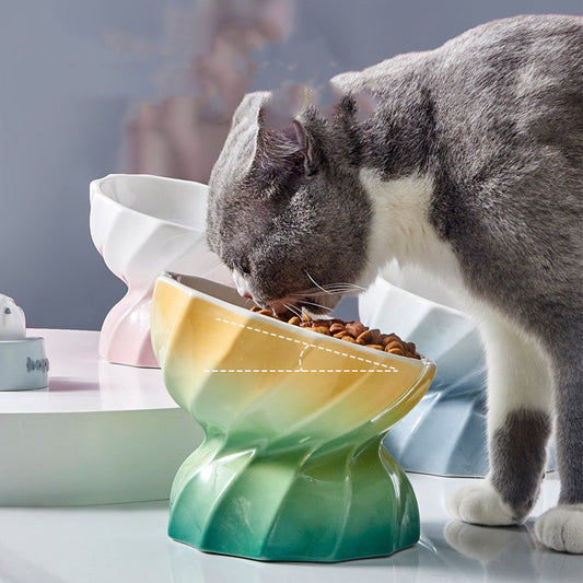 Cat bowl ceramic non-slip food bowl rice bowl