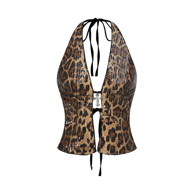 Sleeveless Halter Vest For Women