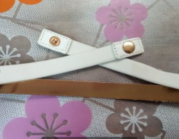Fashion wild 1.5CM metal sequins simple decoration ladies elastic stretch thin belt