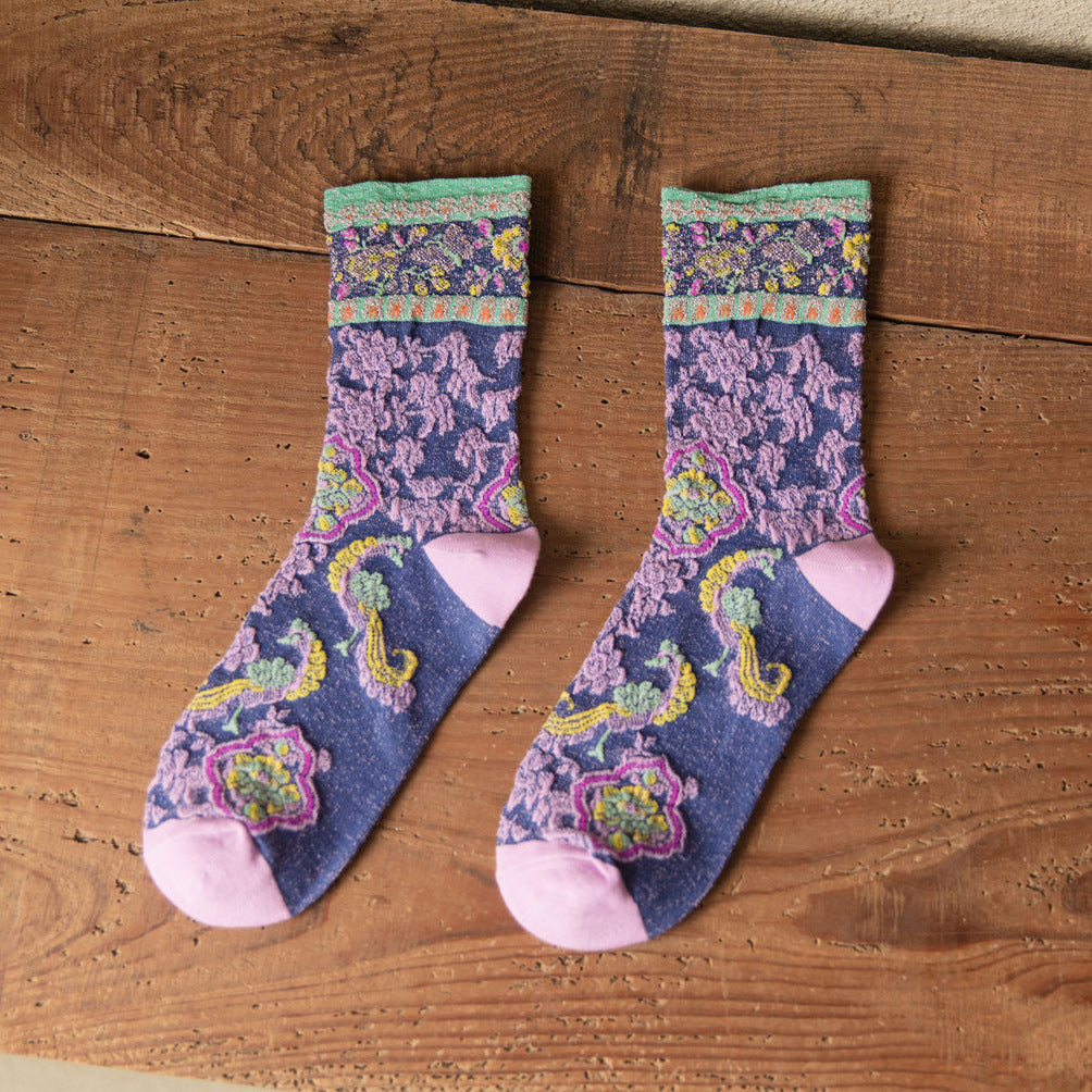 New Retro Pattern Bubble Socks