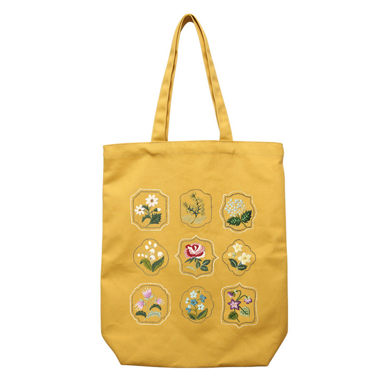 Embroidery Handmade Diy Material Canvas Shoulder Bag