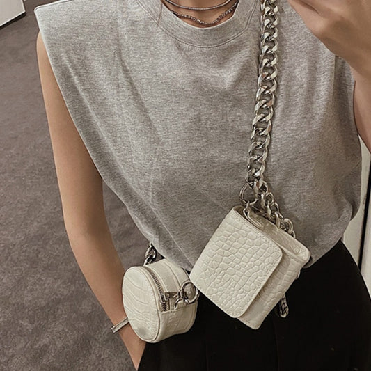 Street Trend Chain Diagonal Small Square Bag
