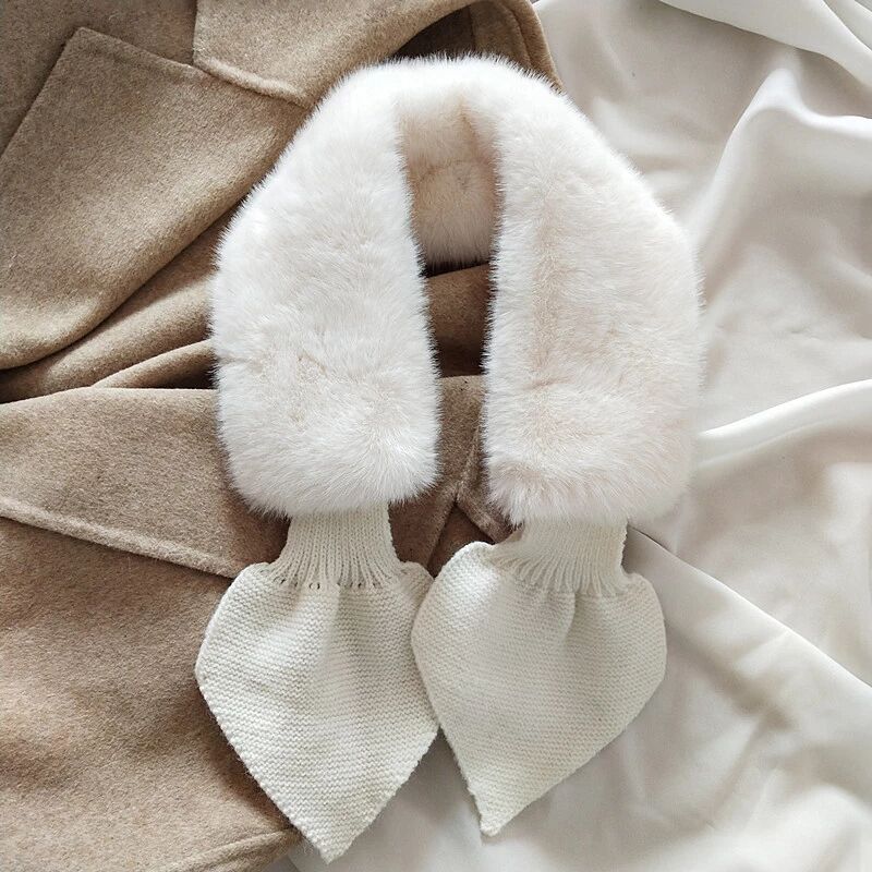 Imitation Rex Rabbit Hair Collar Scarf Plush Neck Protection