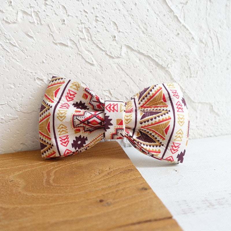 Pet leash dog hoop bow tie jewelry